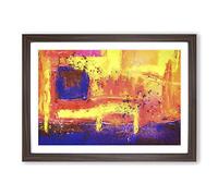 Abstract Painting Vol.109 by S.Johnson Framed Print | A2 Walnut Framed Wall Art | Ready to Hang | Abstract Historical Picture | Living Room Bedroom Lounge Office