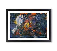 Abstract Painting Vol.123 by S.Johnson Framed Print | A2 Black Framed Wall Art | Ready to Hang | Abstract Historical Picture | Living Room Bedroom Lounge Office