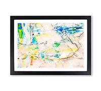 Abstract Painting Vol.140 by S.Johnson Framed Print | A2 Black Framed Wall Art | Ready to Hang | Abstract Historical Picture | Living Room Bedroom Lounge Office