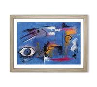 Abstract Painting Vol.207 by S.Johnson Framed Print | A2 Oak Framed Wall Art | Ready to Hang | Abstract Historical Picture | Living Room Bedroom Lounge Office