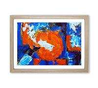 Abstract Painting Vol.265 by S.Johnson Framed Print | A2 Oak Framed Wall Art | Ready to Hang | Abstract Historical Picture | Living Room Bedroom Lounge Office