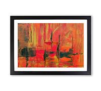 Abstract Painting Vol.293 by S.Johnson Framed Print | A2 Black Framed Wall Art | Ready to Hang | Abstract Historical Picture | Living Room Bedroom Lounge Office