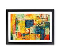 Abstract Painting Vol.302 by S.Johnson Framed Print | A2 Black Framed Wall Art | Ready to Hang | Abstract Historical Picture | Living Room Bedroom Lounge Office