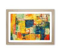 Abstract Painting Vol.302 by S.Johnson Framed Print | A2 Oak Framed Wall Art | Ready to Hang | Abstract Historical Picture | Living Room Bedroom Lounge Office