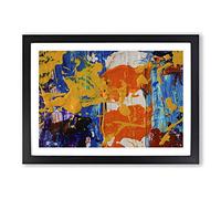 Abstract Painting Vol.80 by S.Johnson Framed Print | A2 Black Framed Wall Art | Ready to Hang | Abstract Historical Picture | Living Room Bedroom Lounge Office