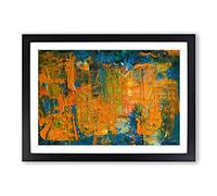 Abstract Painting Vol.88 by S.Johnson Framed Print | A2 Black Framed Wall Art | Ready to Hang | Abstract Historical Picture | Living Room Bedroom Lounge Office
