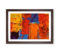 Abstract Painting Vol.99 by S.Johnson Framed Print | A2 Walnut Framed Wall Art | Ready to Hang | Abstract Historical Picture | Living Room Bedroom Lounge Office