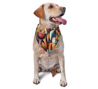 Abstract Painting Wine Glasses Printed Graphic Pet Triangle Scarf For Dogs & Cats, Adjustable Cute Pet Bandana For & Photo Shoots