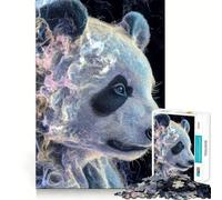 Abstract Panda Portrait Animal Jigsaw Puzzles for Adults 1000 Pieces Unwind Game Firm Edge Playful Challenge Wall Display (38x52cm)