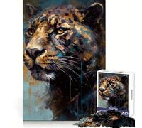 Abstract Panther Jigsaw Puzzles for Adults1000 Pieces DownTime Game Calm Daily Fun Challenge Nice Art (38x52cm)