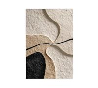 Abstract Paper Shapes Beige Black Canvas Poster for Home Decor Gift | 16"L x 24"W, Unframe-style, Multiple sizes, Multiple frame styles, Wall Art, Decor Print, Office Decor