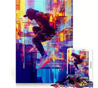 Abstract Parkour 1000 Piece Jigsaws for Adults Puzzle DownTime Game Decompress Fun Challenge Fine Art (50x75cm)