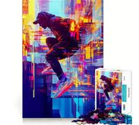 Abstract Parkour 1000 Piece Jigsaws for Adults Puzzle DownTime Game Decompress Fun Challenge Fine Art (38x52cm)