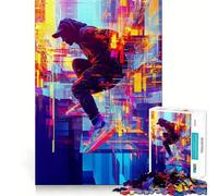 Abstract Parkour 1000 Piece Jigsaws for Adults Puzzle DownTime Game Decompress Fun Challenge Fine Art (50x75cm)