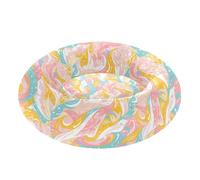 Abstract Pastel Color Waves Warm & Soft Pet Cat Beds fluffier Orthopedic Dog Bed for Extra Small Size Pets Sleeping paralyzed Dog Supplies