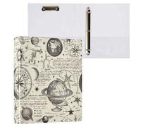 Abstract Pattern For Themed Horoscopes 1-1/2 Inch Binder Round Rings With Storage Box 1/2 Pack Office Supplies For Binder 200 Sheets