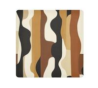 abstract pattern of stripes brown black Self Adhesive Cosmetic Bag Cloth Travel Toiletry Organizer Wrap Camera Lens Cloth Wrapper For Toiletries Size 21.7x21.7in