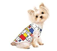 Abstract Pattern Print Lightweight Dog Vest, Cat Sleeveless Shirt, Breathable Mesh Design for Summer Walking and Play