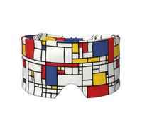 Abstract Pattern Printed Slumber Eye Shield, Reversible Sleep Gear, Light Blocking Headwrap, for Travel Comfort