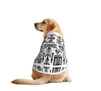 Abstract Pattern Symbol Dog Clothes - Breathable Soft Dog Costume Pet Dogs, Fashionable and Comfortable T-Shirts for Medium and Large Dogs