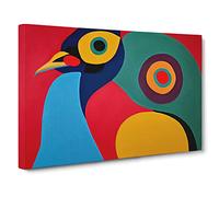 Abstract Peacock Canvas Wall Art Print 30x20 Inch