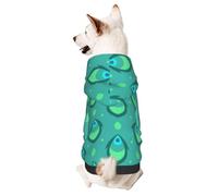 Abstract Peacock Pattern Dog Winter Coat with Hood, Dog Clothes for Small Dogs, Pet Hoodies, Cat Apparel
