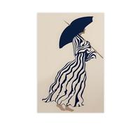 Abstract People Navy Blue Large Canvas Poster Wall Art Print Picture Paintings 20x30inch(50x75cm)