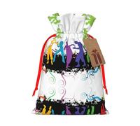 Abstract People Printed Drawstring Gift Bags,Various Sizes, Bulk Plastic Packaging Bags