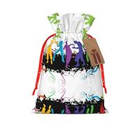 Abstract People Printed Drawstring Gift Bags,Various Sizes, Bulk Plastic Packaging Bags
