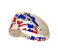 Abstract Philippine Flag Map02 Print Elastic Exercise Headband, Breathable Hair Band For Makeup, Yoga, Running, Sports