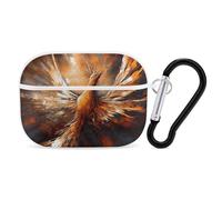 Abstract Phoenix AirPod Pro Case, Anti Scratch Hard PC Cover with Keychain, AirPod Pro 2nd/1st Case Accessories for Women Men, White-Style