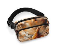 Abstract Phoenix Fanny Pack Waterproof External Pocket Portable Waist Pack Outdoor Adjustable Strap Lightweight Waist Bag for Workout Traveling Casual Running Hiking Cycling