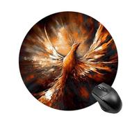 Abstract Phoenix Gaming Mouse Pad Funny Mousepad with Non-Slip Rubber Base Cute Mouse Pads for Desk for Women Small Portable Mouse Mat for Laptop Mini Computer Mousepads 7.8x7.8 Inches