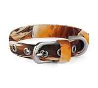 Abstract Phoenix Pet Collar Oxford Adjustable Safety Dog Collars Cute Outdoor Training Pet Collars Easy Clean Floral Print Puppy Collar for City Pet Owners