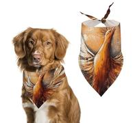 Abstract Phoenix Pet Scarf Adjustable Pet Accessories Triangular Scarf Washable Floral Print Puppy Bib Bandana Stylish Comfortable Cat Scarves for Holiday Scarfs