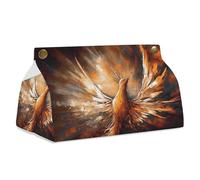 Abstract Phoenix Tissue Box Cover Rectangle Modern PU Leather Tissue Holder Farmhouse Napkin Holders Decorative Tissues Box Holder for Bathroom Kitchen Office Bedroom Dresser