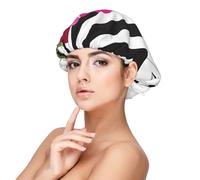 Abstract Piano Music And Red Rose Flowers,Adult's Satin Sleeping Cap - Women's Elastic Sleep Bonnet, Adjustable Overnight Hair Cover