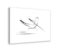 Abstract Pilates Poses Teaser On The Reformer Poster Canvas Poster Bedroom Decor Landscape Office Room Decor Gift Frame: 12x18inch(30x45cm)