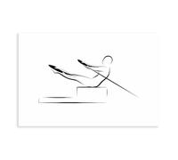 Abstract Pilates Poses Teaser On The Reformer Poster Canvas Poster Wall Art Decor Print Picture Paintings for Living Room Bedroom Decoration Unframe: 12x18inch(30x45cm)