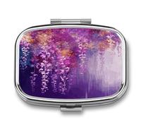 Abstract Pill Case Weeping Flower Design 2 Compartments Pill Box Pill Organizer Portable Mini Daily Medicine Holder for Pill Containers