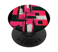 Abstract Pink Geometric Chaos Energetic Modern Art PopSockets Adhesive PopGrip