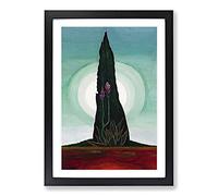 Abstract Plant by Joseph Stella Framed Print | A2 Black Framed Wall Art | Ready to Hang | Abstract Floral Picture | Living Room Bedroom Lounge Office