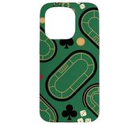 Abstract Poker Table Design With Chips Cards And Dice Art Case for iPhone 15 Pro