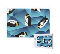 Abstract Polygon Penguin,1000 Pieces Wooden Jigsaw Family Game Jigsaw Puzzles for Adults Teens Home Decor