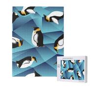 Abstract Polygon Penguin,500 Pieces Wooden Jigsaw Family Game Jigsaw Puzzles for Adults Teens