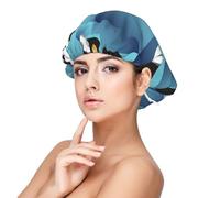 Abstract Polygon Penguin,Adult's Satin Sleeping Cap - Women's Elastic Sleep Bonnet, Adjustable Overnight Hair Cover
