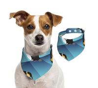 Abstract Polygon Penguin,Dog Bandanas Cotton Pet Scarf Adjustable Bibs for Pet,M