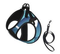 Abstract Polygon Penguin,Pet Harness,Adjustable Reflective Dog Harness,Pet Leash Vest,M