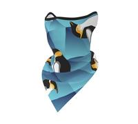 Abstract Polygon Penguin Windproof Mask,Neck Gaiter Winter Motorcycle Face Cover