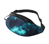 Abstract Polygonal Space Outdoor Sports Waist Bag & Casual Chest Pack, Adjustable Unisex Fanny Pack for Hiking/Running/Cycling